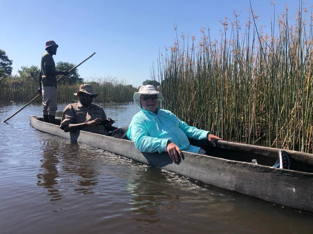 Guests exploring the Delta by mokoro